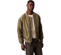 Calvin Klein Herren Bomberjacke Hero mit Reißverschluss, Grün (Dusty Olive), M