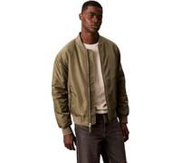 Calvin Klein Herren Bomberjacke Hero mit Reißverschluss, Grün (Dusty Olive), XL