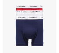 Calvin Klein Herren Boxer Brief 3pk 000nb1770a Retroshorts, White/Red Ginger/Pyro Blue, M (3er Pack)
