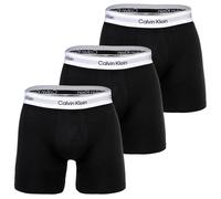 Calvin Klein Herren Boxershorts, 3er Pack - Boxer Briefs, Icon Stretch, Logobund Schwarz/Weiß / 4XL 4XL Schwarz