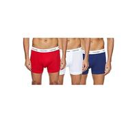 Calvin Klein Herren Boxershorts Low Rise TRUNK, 3er Pack U2664G, Ohne Eingriff, Mehrfarbig ( Mehrfarbig (I03 White/Red Ginger/Pyro Blue) ) - X-Large