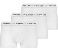 Calvin Klein Herren Boxershorts Low Rise TRUNK, 3er Pack U2664G, Ohne Eingriff, Mehrfarbig ( Weiß ) - Medium