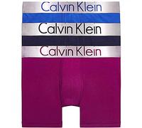 Calvin Klein Herren Boxershorts Stretch Baumwolle 3er Pack, Lost Blue/Inez Blue/Deep Magenta, S