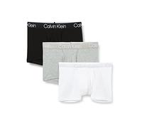 Calvin Klein Herren Boxershorts Trunks aus Baumwolle mit Stretch, Mehrfarbig (White/Black/Grey Heather), XL