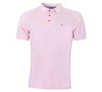 Calvin Klein Herren Campus 3 Knopf Kragen Polo Hemd - Babyrosa - M