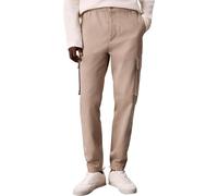 Cargohose CALVIN KLEIN JEANS, Herren, Gr. M, N-Gr, vintage khaki, Twill, Obermaterial: 97% Baumwolle, 3% Elasthan, skinny fit lang, Hosen Cargohose, elastischer Bund, Skinny fit, Cargotaschen (8952201