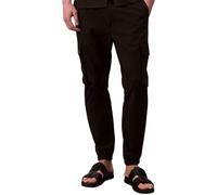 Calvin Klein Herren Cargo Hose Elastic Ripstop Skinny Fit, Schwarz (Black), XS