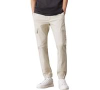 Calvin Klein Herren Cargo Hose Skinny Fit mit Taschen, Beige (Pelican), 36W