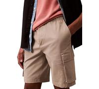 Calvin Klein Herren Cargo Shorts Cotton Pull On Knielang, Beige (Vintage Khaki), S