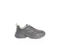 Calvin Klein Herren Chunky Sole Sneaker Retro Tennis Low Lace aus Leder, Grau (Charcoal Grey), 45