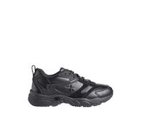 Calvin Klein Herren Chunky Sole Sneaker Retro Tennis Low Lace aus Leder, Schwarz (Triple Black), 40