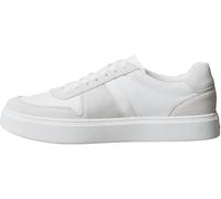 Sneaker CALVIN KLEIN JEANS "CLASSIC CUPS LACE MIX EMB TONGUE", Herren, Gr. 42, weiß, Leder, Lederimitat, unifarben, Schuhe Sneaker, Schnürschuh, Basket-Sneaker, Freizeitschuh in sportiver Optik (31666