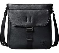 Calvin Klein Herren Crossbody Bag Tasche Webbing Strap mit Logo-Print, Schwarz (Black/White Webbing), Einheitsgröße