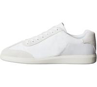Sneaker CALVIN KLEIN "LOW CUPSOLE LACEUP SU", Herren, Gr. 41, weiß, Leder, Textil, unifarben, Schuhe Sneaker, Schnürschuh, Halbschuh, Freizeitschuh im Materialmix (20881339-41) weiß