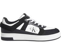 Calvin Klein Herren Cupsole Sneaker Basket Low Laceup Authentic Schuhe, Schwarz (Black/Bright White), 44