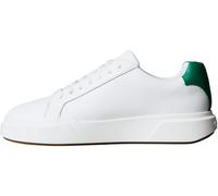 Calvin Klein Herren Cupsole Sneaker Chunky Laceup aus Leder, Weiß (Bright White/Lush Meadow/Beluga), 44