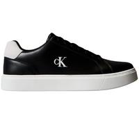 Calvin Klein Herren Cupsole Sneaker Classic Laceup aus Leder, Schwarz (Black/Bright White), 47