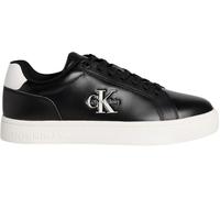 Sneaker CALVIN KLEIN JEANS "CLASSIC CUPSOLE MONO LTH", Herren, Gr. 43, schwarz-weiß (schwarz, weiß), Leder, Lederimitat, unifarben mit Farbeinsatz, sportlich, Schuhe, Freizeitsneaker, Halbschuh, Schnü