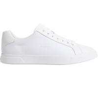 Sneaker CALVIN KLEIN "LOW PROF CUPSOLE LTH", Herren, Gr. 43, weiß, Leder, Lederimitat, unifarben, Basic, Schuhe Sneaker, Freizeitschuh, Halbschuh, Schnürer mit CK-Label (41542034-43) weiß
