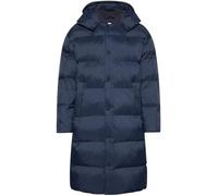 Calvin Klein Herren Daunenmantel Long Length Nylon mit Kapuze, Blau (Dark Sapphire), L