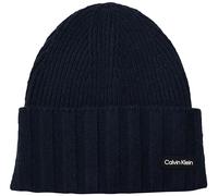 Calvin Klein Herren Elevated Rib Beanie Strickmütze, Ck Navy, Einheitsgröße