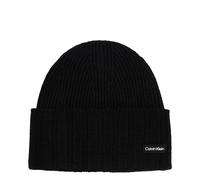 Calvin Klein Herren Elevated Rib Beanie Strickmütze, Ck Schwarz, Einheitsgröße