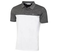 Calvin Klein Herren Farbe Block Leicht Golf Polo Hemd - Charcoal/Weiß - M