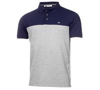Calvin Klein Herren Farbe Block Leicht Golf Polo Hemd - Marine/Silber Marl - XL