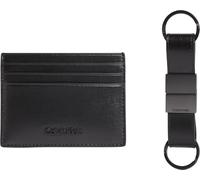 Calvin Klein Herren Geschenk-Set 6 Cardcases & Keychain Kartenetui, Schwarz (Ck Black Palmellato), Einheitsgröße