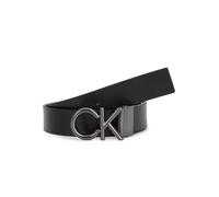Calvin Klein Herren Gürtel Ck Metal Bombe PB 3.5 cm Ledergürtel, Schwarz (Ck Black /Dk Brown), 110 cm