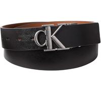 Calvin Klein Herren-Gürtel mit Schnalle, 35 mm, ADJ/REV LV04D7049G, Braun (Schwarz/CK Cognac/Antiksilber), 135, Braun (Schwarz/Ck Cognac/Antiksilber), 135