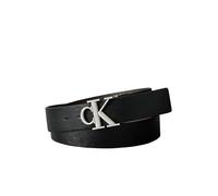 Calvin Klein Herren-Gürtel mit Schnalle, 35 mm, ADJ/REV LV04D7049G, Schwarz (Schwarz/CK Dunkelbraun/Antiksilber), 90, Schwarz (Schwarz/Dunkelbraun/Antik-Silber), 90 cm