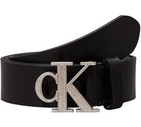 Calvin Klein Herren Gürtel Monogram Hardware 3,5 cm Ledergürtel, Schwarz (Black), 85 cm