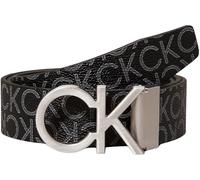 Calvin Klein Herren Gürtel New Mono Belt 3,5 cm Kunstleder, Schwarz (Black Monogram), 105 cm