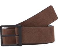Calvin Klein Herren Gürtel Sleek Square Nubuck eckige Schnalle, Braun (Dark Brown Nubuck), 110 cm
