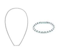 Calvin Klein Herren Halskette und Armband aus poliertem und gebürstetem Edelstahl