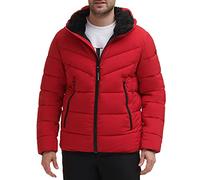 Calvin Klein Herren Heavyweight Short Puffer Jacke, Hooded Stretch Deep Red, M