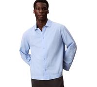 Calvin Klein Herren Hemd Button Down Pyjama-Top, Blau (19473 Plotter Plaid+Frozen Fjord), L