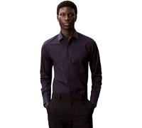 Calvin Klein Herren Hemd Poplin Slim Fit, Blau (Night Sky), 40
