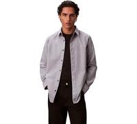 Langarmhemd CALVIN KLEIN JEANS, Herren, Gr. L, N-Gr, schwarz sapphire, Web, Obermaterial: 98% Baumwolle, 2% Elasthan, klassisch normal, Rundhals, 1-Knopf-Manschette mit Schlitz, Hemden, Button-Down-Kr