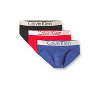 Calvin Klein Herren HIP Brief 3PK Slip, Rustikales Rot/Schwarz/sanfte Traube, S