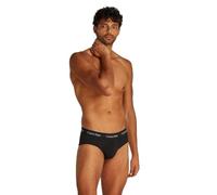 Hipster "CK HIP BRIEF 3PK", Herren, Gr. S (48), 3 Stk., schwarz, Jersey, Obermaterial: 95% Baumwolle, 5% Elasthan, CALVIN KLEIN UNDERWEAR, Unterhosen, mit farbigem Webbund (23208058-S) schwarz