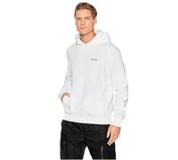 Calvin Klein Herren Hoodie Micro Logo Repreve mit Kapuze, Weiß (Bright White), M