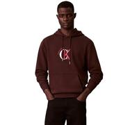 Calvin Klein Herren Hoodie Terry Graphic mit Bauchtasche, Braun (Rich Brown), M