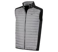 Calvin Klein Herren Hybrid Insulate Bodywarmer Weste - Silber/Schwarz - S