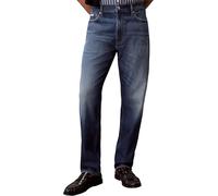 Gerade Jeans CALVIN KLEIN JEANS, Herren, Gr. 34, Länge 30, blau (celtic ocean), Denim/Jeans, Obermaterial: 98% Baumwolle, 2% Elasthan, unifarben, regular fit normal, Jeans, Regular fit mit Taschen (26