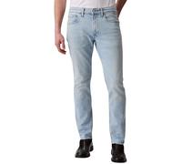 Slim-fit-Jeans CALVIN KLEIN JEANS "SLIM JEAN REGEN", Herren, Gr. 34, Länge 34, marbled beacon, Denim/Jeans, Obermaterial: 98% Baumwolle, 2% Elasthan, unifarben, casual, slim fit lang, Jeans, Mit Gürte