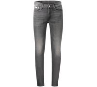 Slim-fit-Jeans CALVIN KLEIN JEANS "SLIM TAPER", Herren, Gr. 32, Länge 32, schwarz (ck essential schwarz), Denim/Jeans, Obermaterial: 98% Baumwolle, 2% Elasthan, unifarben, gerade, unten schmal lang, J