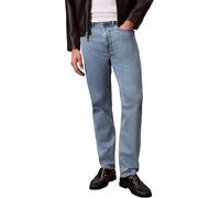 Gerade Jeans CALVIN KLEIN JEANS "STANDARD STRAIGHT", Herren, Gr. 34, Länge 32, adam lt stone, Denim/Jeans, Obermaterial: 98% Baumwolle, 2% Elasthan, unifarben, straight fit lang, Jeans, Regular fit mi