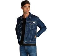 Calvin Klein Herren Jeansjacke Slim Denim Jacket Knopfleiste, Blau (Denim Dark), M
